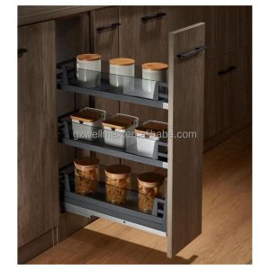 WELLMAX Gentle Shut Tiered Pull-Out Basket for Kitchen {Hardware} Storage